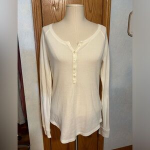 SO White Henley Top - Women’s Size XL